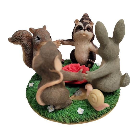 Charming Tails Ring Around The Rosie Fitz and Floyd Figurine Club Exclusive 9715 - Picture 4 of 9